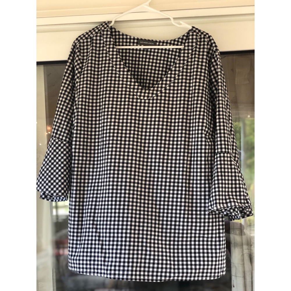 Alexander Jordan V-neck Blouse with Bell Sleeves